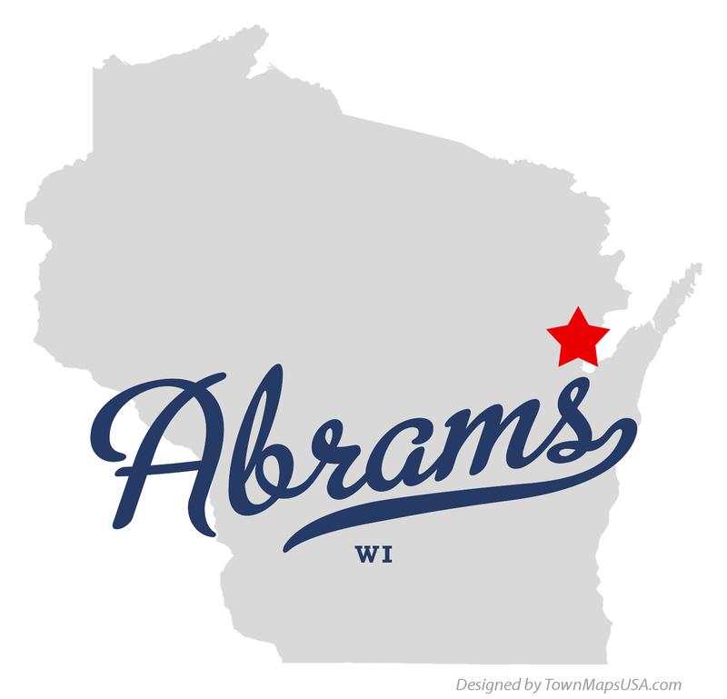 Abrams location on Wisconsin map